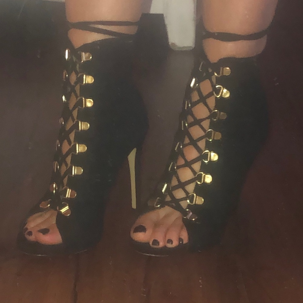 Bebe laced up ankle boot